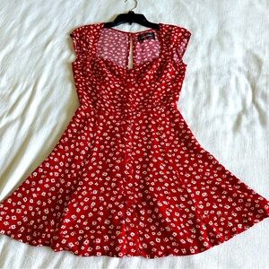 Reformation Red Floral Mini Dress